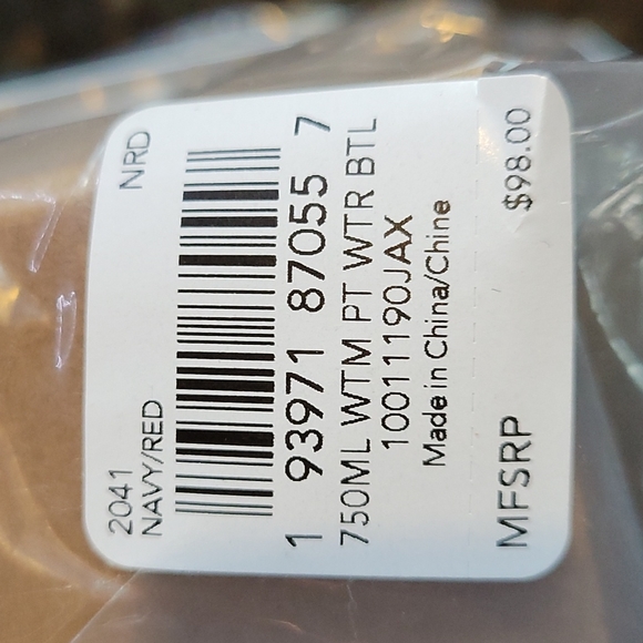 Coach Watermelon Water Bottle  Navy Red  750ml  Stainless Steel  Limited Ed  NEW - Picture 9 of 10